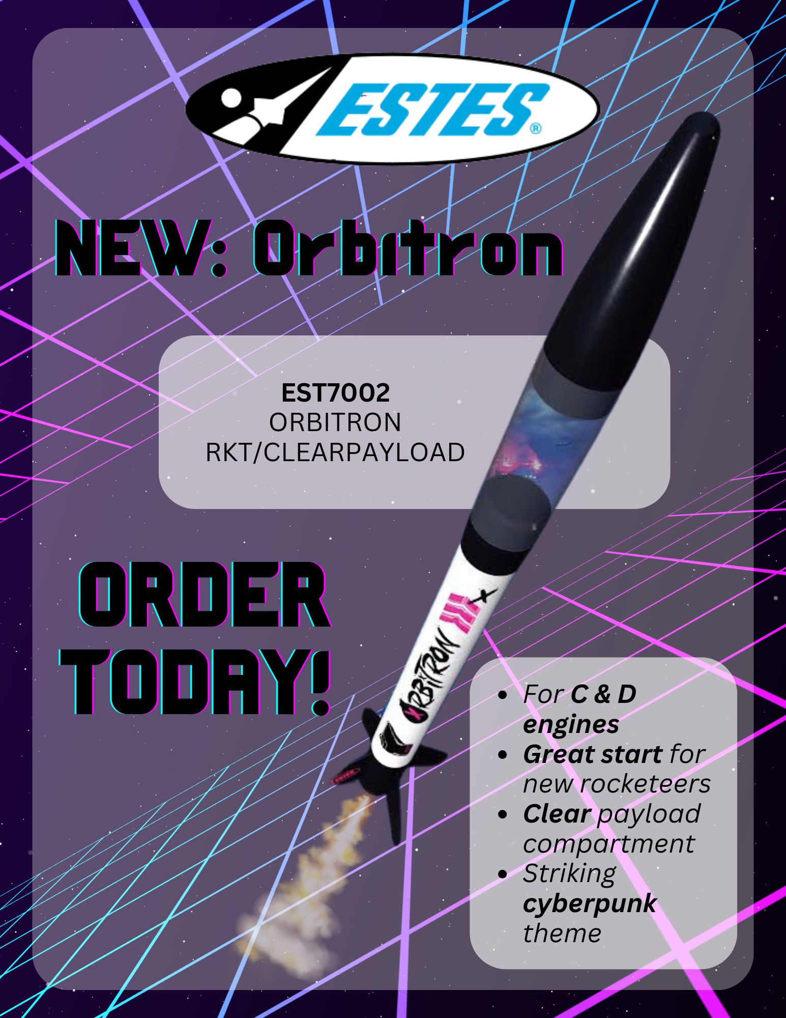 Coming Soon from Estes Rockets: New Orbitron Clear Payload for C & D ...